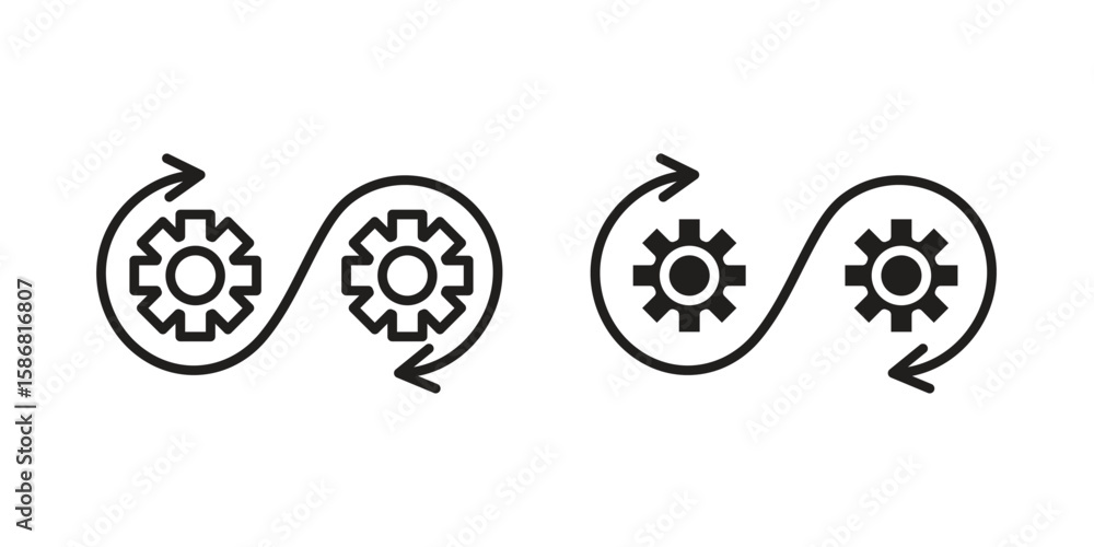 Aufkleber devops icon symbol concept. icons for web and mobile.
