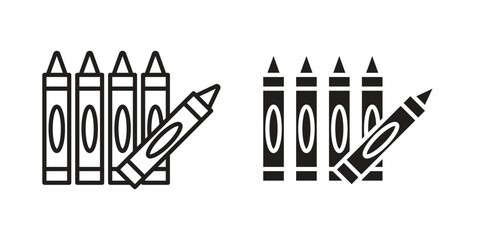 Crayon icon symbol concept. Icons for web and mobile.