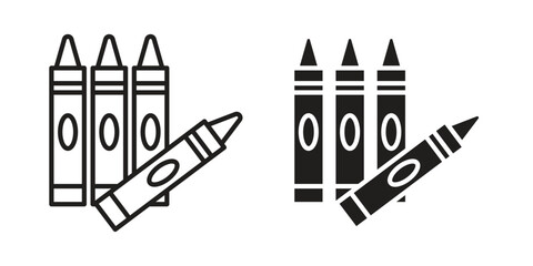 Crayon icon symbol concept. Icons for web and mobile.