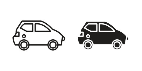Fototapeta premium Compact car icon symbol concept. Icons for web and mobile.