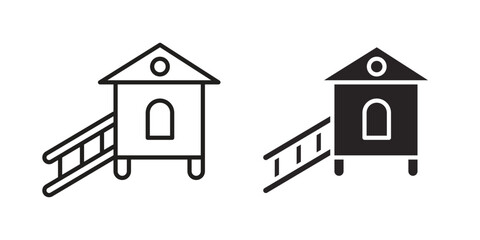 Chicken coop icon symbol concept. Icons for web and mobile.