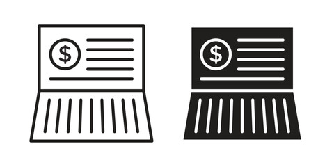 Bankbook icon symbol concept. Icons for web and mobile.