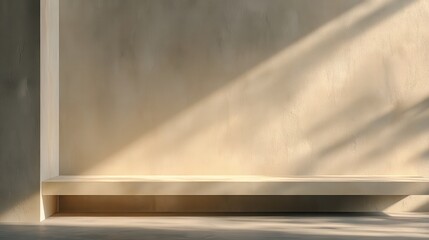 Minimalist Interior Wall with Soft Lighting and Clean Lines