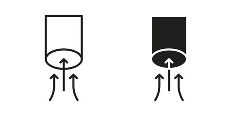 Air suction icon symbol concept. Icons for web and mobile.