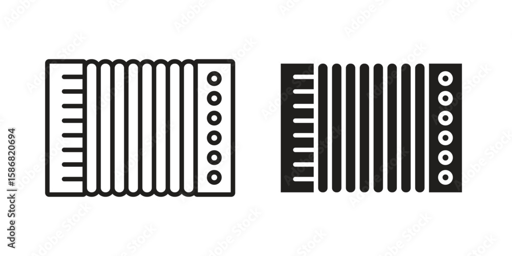 Poster accordion icon symbol concept. icons for web and mobile.
