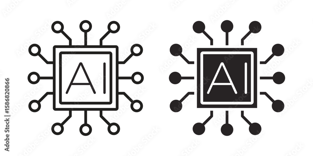 Poster ai icon symbol concept. icons for web and mobile.