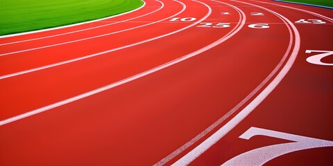 a vibrant and detailed image of a sports running track