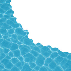 Transparent sea water PNG with wavy border, perfect for collage art, summer scrapbooking, and aesthetic DIY projects.

