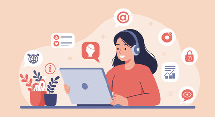  The warm light creates a cozy atmosphere, emphasizing productivity and concentration. She is deep in thought, possibly working on creative writing, research, or personal reflection.