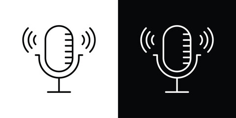 Voice recognition icon for Apps. Icon Design Template.