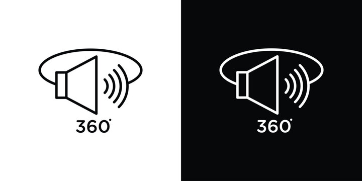 Surround sound icon for Apps. Icon Design Template.