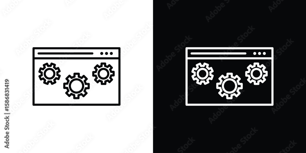 Poster software icon for apps. icon design template.