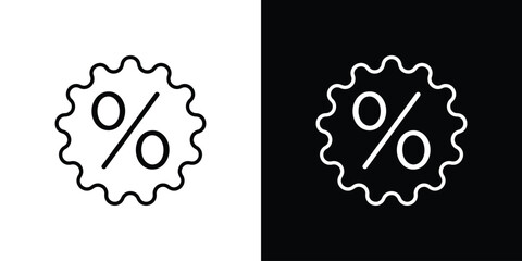 Percent icon for Apps. Icon Design Template.