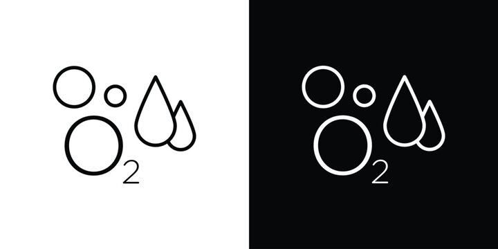 Oxygen O2 icon for Apps. Icon Design Template.