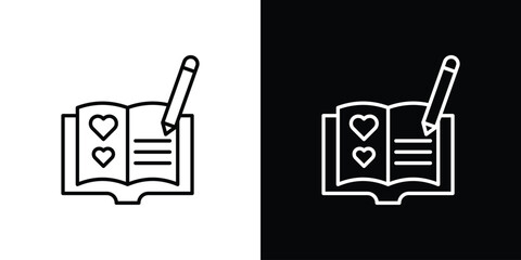 Guests book icon for Apps. Icon Design Template.