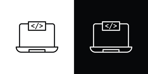 Front end icon for Apps. Icon Design Template.