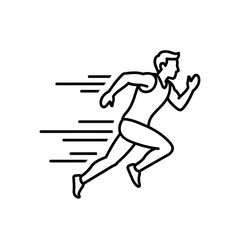 Running Man Icon in Motion  