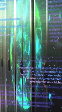 Animating computer code over servers in data center