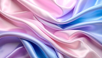 Obraz premium Soft, flowing silk fabrics in pastel hues