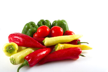 Fresh vegetables variety isolated on white