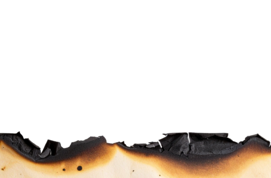 Realistic Torn and Burned Paper Edge for Artistic Use PNG