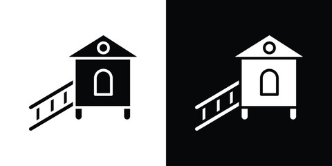 Chicken coop icon symbol sign, vector, eps 10 © Annimo