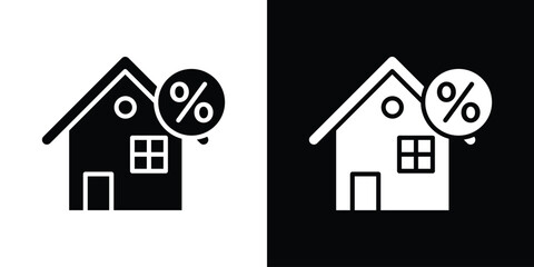 Mortgage rate icon symbol sign, vector, eps 10