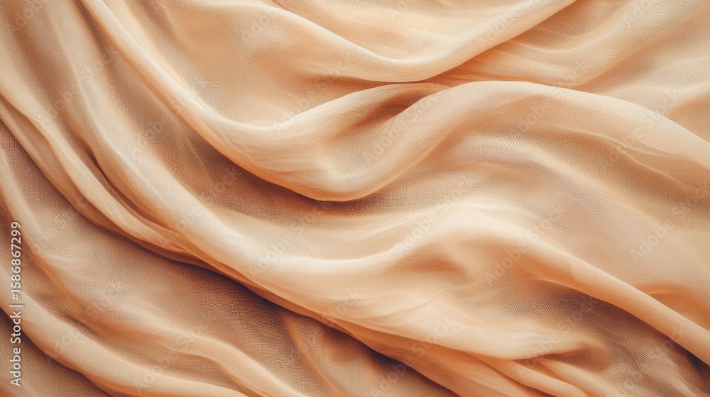 Poster flowing draped fabrics in soft neutral tones create a serene meditative atmosphere the delicate text