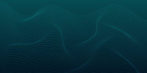 Dot green wave light screen gradient texture background. Abstract  technology big data digital background. 3d rendering.