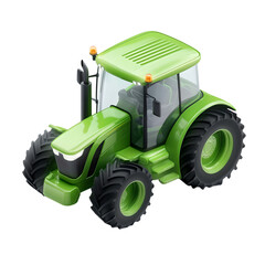 Obraz premium A powerful and versatile green colored tractor used for various agricultural tasks on a farm such as plowing hauling and cultivating crops