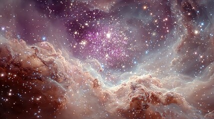 Starry nebulae in cosmic expanse.