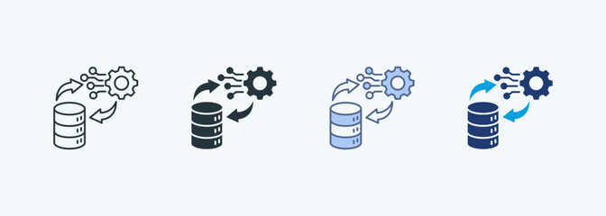 Data Integration Multiple Style Icon Collection