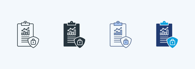 Data Privacy Multiple Style Icon Collection