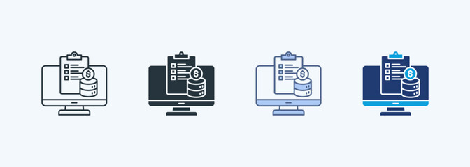 Data Monetization Multiple Style Icon Collection