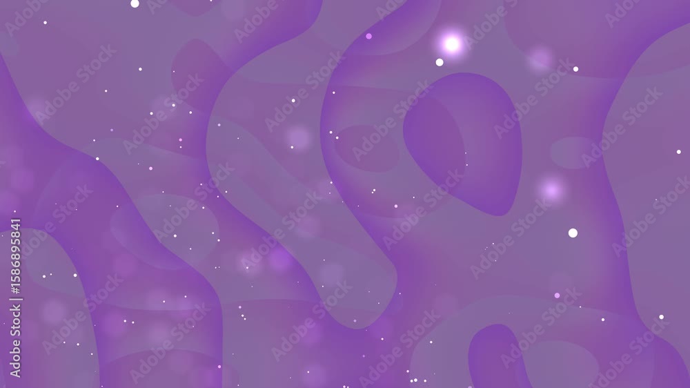 Poster violet fluid background with floating light particles