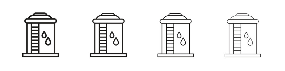 Water tank icon simple black vectors pack. Design infographic element