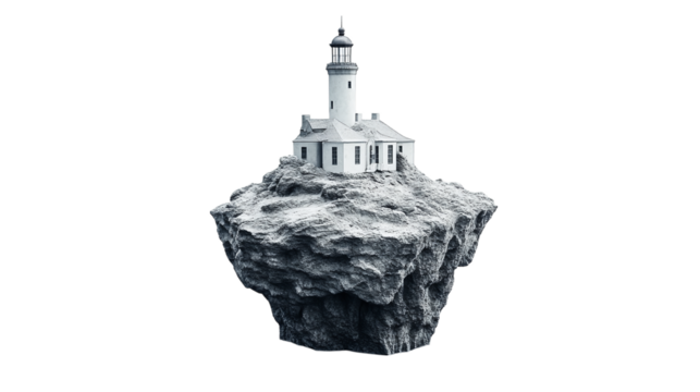 architecture tower isolated on transparent background