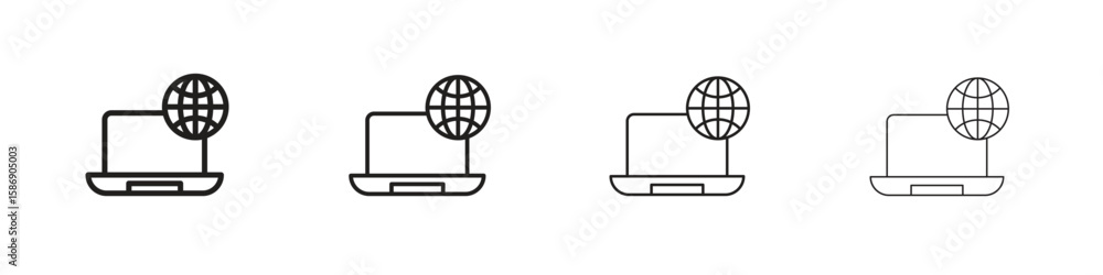 Poster remote access icon simple black vectors pack. design infographic element