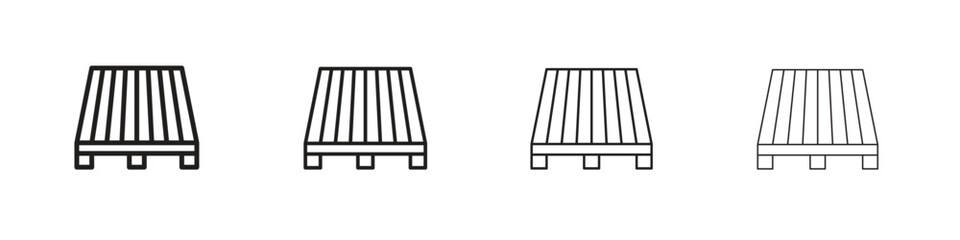 Pallet icon simple black vectors pack. Design infographic element