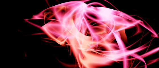 Abstract Pink Red Swirling Smoke Energy Dynamic Motion Background