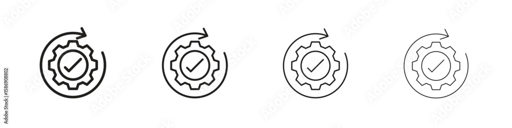 Poster implementation icon simple black vectors pack. design infographic element