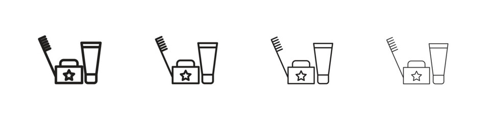 hygiene kit icon simple black vectors pack. Design infographic element