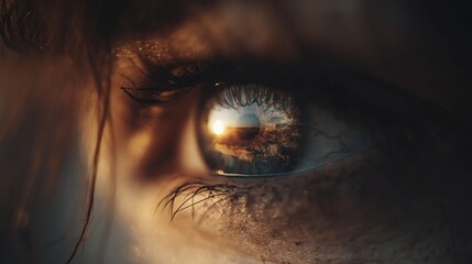 Naklejka premium Iris reflection