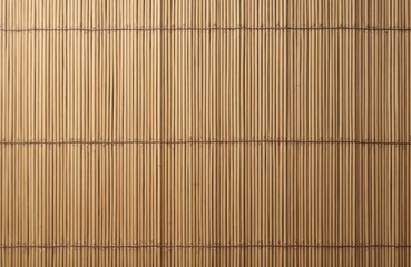 Natural bamboo mat texture, brown woven pattern. Intertwined stalks create rustic background for interior design roofing applications. Eco-friendly material for sustainable decor, construction