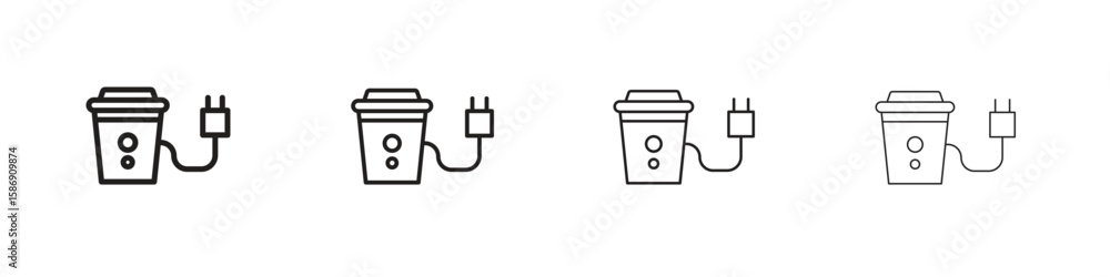 Poster garbage disposal icon simple black vectors pack. design infographic element