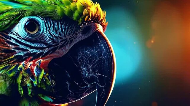 Galaxy Version of parrots world realistis,ai generative