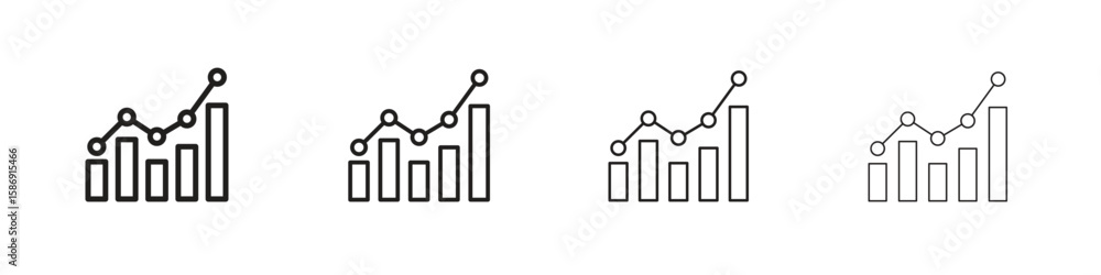 Poster benchmarking icon simple black vectors pack. design infographic element