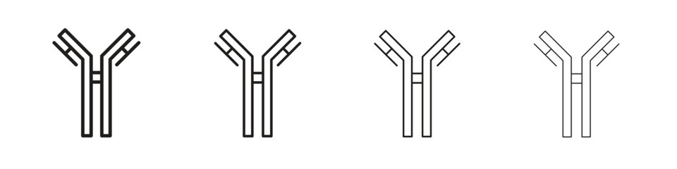Antibody icon simple black vectors pack. Design infographic element