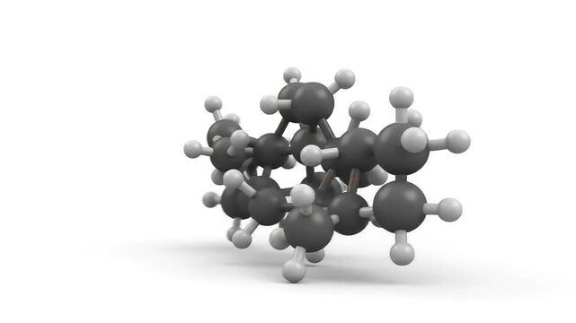 Complex Molecular Structure Rendered Against a White Background with Grey Spheres and Detailed Bonds