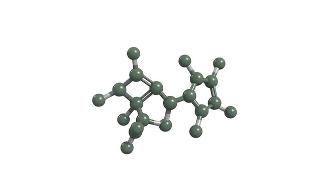 Molecular Structure Visualization Of Green Spheres Connected By White Lines On White Background